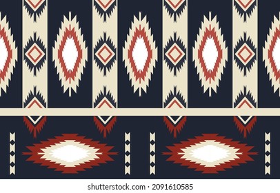 Diseño de patrones étnicos sin foco Azteca. ilustración vectorial