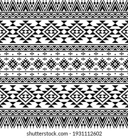 Aztec seamless ethnic pattern texture background design vector