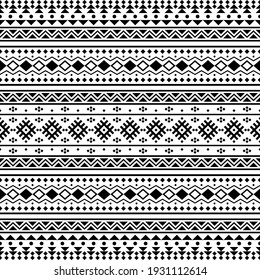 Aztec seamless ethnic pattern texture background design vector