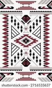 Asteca, padrões de tapete geométrico sem costura, Navajo para padrões de tecido.