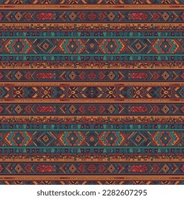 Aztec seamless pattern. Abstract traditional folk old ancient antique tribal ethnic graphic line. Ornate elegant luxury vintage retro modern minimal style for texture textile fabric wallpaper carpet.