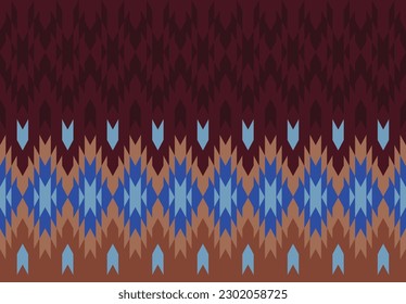 Aztec seamless pattern ethnic background design vector. Illustration of Traditional motifs Seamless pattern template element