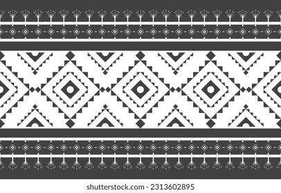 Aztec seamless pattern ethnic background design. Illustration of Traditional motifs Seamless pattern template element. Design for background, wallpaper, Fabric, clothing, and scarf.