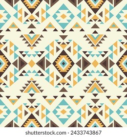 Aztec seamless pattern. Ethnic ornament. Navajo motifs.