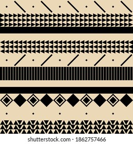 Aztec seamless pattern. Geometric background inspired by aztec culture.