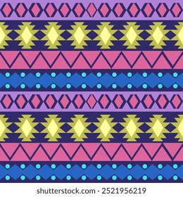 Padrão asteca sem emenda geométrica padrão étnico design Western Stripes Seamless Native American Southwestern Tribal Pattern Native Indian Seamless