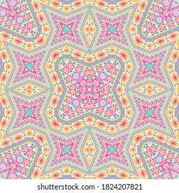 Aztec seamless pattern graphic design. Traditional geometric texture. Rug print in ethnic style. Embroidery motifs in indonesian style.