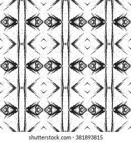 Aztec seamless pattern. Ikat Mexican motif. Vector illustration. Abstract background. Aztec Pattern Vector. 