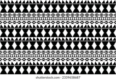 aztec seamless pattern.  rug textile print texture Tribal design, geometric symbols for logo, cards, fabric decorative works. traditional print vector illustration. on black and white background.