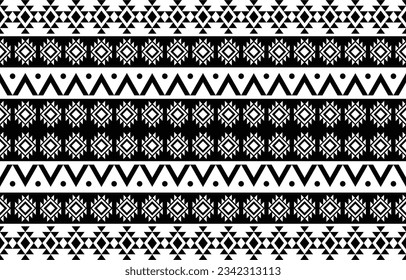 aztec seamless pattern.  rug textile print texture Tribal design, geometric symbols for logo, cards, fabric decorative works. traditional print vector illustration. on black and white background.