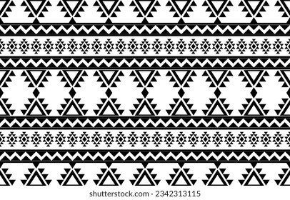aztec seamless pattern.  rug textile print texture Tribal design, geometric symbols for logo, cards, fabric decorative works. traditional print vector illustration. on black and white background.