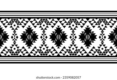 aztec seamless pattern.  rug textile print texture Tribal design, geometric symbols for logo, cards, fabric decorative works. traditional print vector illustration. on black and white background.