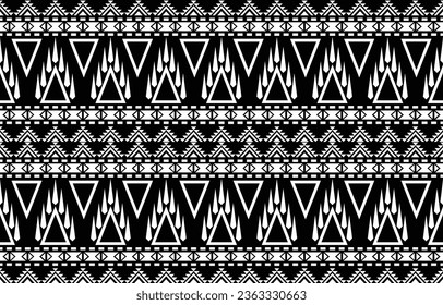 aztec seamless pattern.  rug textile print texture Tribal design, geometric symbols for logo, cards, fabric decorative works. traditional print vector illustration. on black and white background.