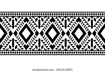 patrón sin costuras aztec.  textura de impresión textil de alfombras Diseño tribal, símbolos geométricos para el logotipo, tarjetas, trabajos decorativos de tela. ilustración vectorial de impresión tradicional. sobre fondo blanco y negro.