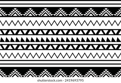 aztec nahtloses Muster.  Teppich Textur Stoffdruck Tribal Design, geometrische Symbole für Logo, Karten, Stoff dekorative Arbeiten. traditionelle Vektorgrafik. auf schwarz-weißem Hintergrund.