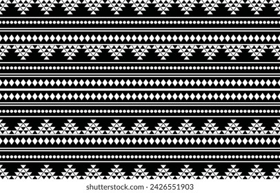 Diseño tribal, símbolos geométricos para el logotipo, tarjetas, trabajos decorativos de tela. ilustración vectorial de impresión tradicional. sobre fondo blanco y negro.