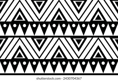 aztec seamless pattern.  rug textile print texture Tribal design, geometric symbols for logo, cards, fabric decorative works. traditional print vector illustration. on black and white background.