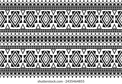 aztec seamless pattern.  rug textile print texture Tribal design, geometric symbols for logo, cards, fabric decorative works. traditional print vector illustration. on black and white background.