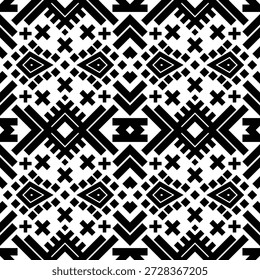 Patrón sin costuras azteca. Origen étnico tribal. Ornamento de Vector azteca.