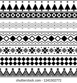 Aztec Seamless Pattern Vector. Marry christmas shape and geometry background design tribal. Aztec, Inca, Egypt, Indian, Scandinavian, Gypsy, Mexican, folk tradition ornament. 4