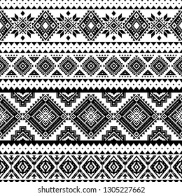 Aztec Seamless Pattern, Vector. Native American Motifs. Tribal Geometric Background. Can Be Used For Textile Design, Yoga Clothes And Accessories, Backpacks, Bags, Phone Cases, Etc.