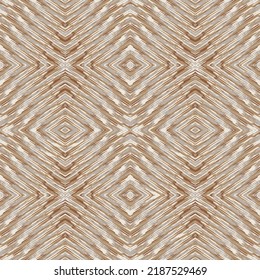 Tapa de impresión sin soldadura Aztec. Patrón estadounidense. Impresión de tinta natural repetida tropical. Diseño Ornamental Antiguo Facion. textura cruda marrón.