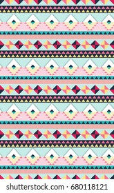 Aztec shape seamless vector summer pattern