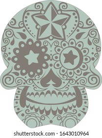 Aztec Skull Sky Blue Logo