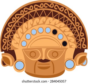 aztec statue head 