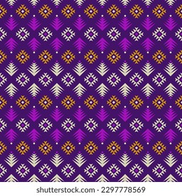 Aztec style seamless geometry pattern with tribal ornament. Ornamental ethnic background collection. Use for fabric prints, surface textures, cloth design, wrapping. EPS 10 vector illustration.	