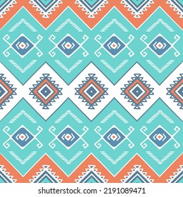 Aztec style seamless pattern. Abstract wallpaper with hand drawn elements ornament. Tribal print template.