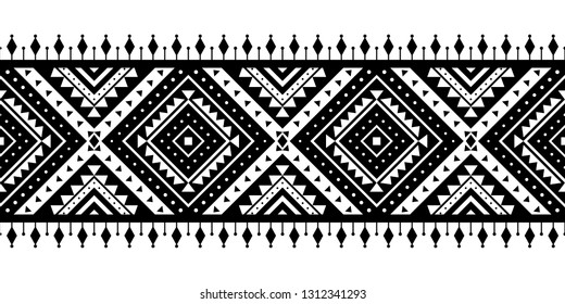 Aztec style vector ornament. Seamless pattern. Tribal geometric background. Can be use for linens design, accessories for interior decor in boho style, fashionable tribe cloth, rugs, case prints, etc