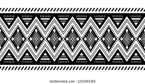 Aztec style vector ornament. Seamless pattern. Tribal geometric background. Can be use for linens design, accessories for interior decor in boho style, fashionable tribe cloth, rugs, case prints, etc