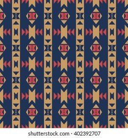 Aztec stylized abstract wallpaper. Seamless pattern with ethnic aztec ornament. Tribal aztec print.