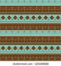 Aztec stylized seamless pattern. Ethnic print template for textile and paper. Boho chic design. Abstract background with folk motives. vector illustration.