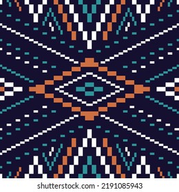 Patrón sin costuras de estilo azteca. Plantilla de impresión étnica para textiles y papel. Diseño elegante de Boho. Fondo abstracto de color brillante con motivos folclóricos.