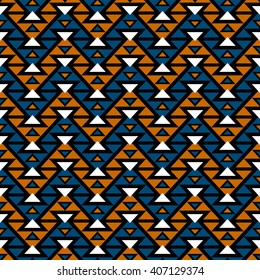 Aztec stylized vector background. Abstract seamless pattern with ethnic motives. Boho chic design.