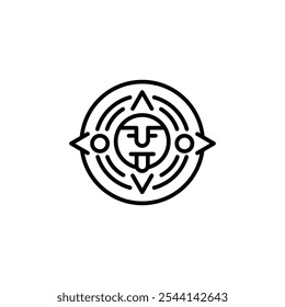 Aztec symbol icon. Simple Aztec symbol icon for social media, app, and web design. Vector illustration