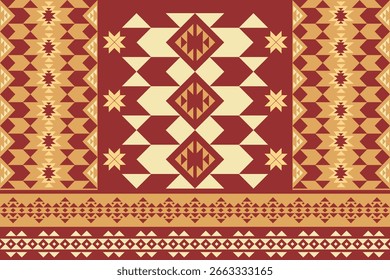 Aztec Textile Design Geometric Shapes and Southwestern Motif