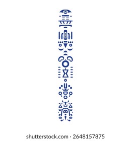 Aztec Tribal Decoration Vector Element