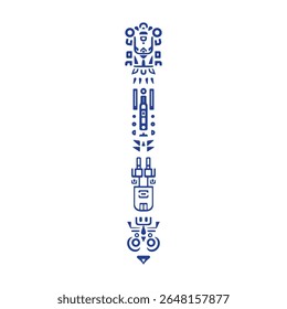 Aztec Tribal Decoration Vector Element