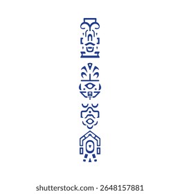 Elemento de Vector de decoración tribal azteca