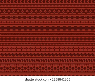Aztec Tribal Decorative Ethnic Ornamental Shapes Borders
