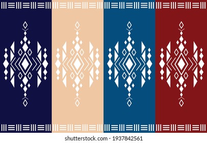 aztec tribal design geometrical ethnic oriental seamless pattern traditional use as background,carpet,clothing,batik, embroidery style,vector illustration.