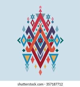 Aztec tribal design mix geometric textile vector