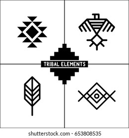 Aztec Tribal Elements Icons