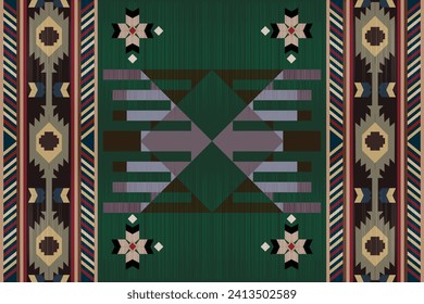 Aztec Tribal Ethnic
Geometric Seamless Pattern
Rug, Western Area Rug for
Beedroom Living Room-65