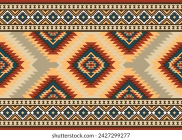 Aztec tribal geometric ethnic seamless pattern. Vintage Native American African Mexican. Ethnic oriental vector background. Traditional ornament. Design textile, fabric, clothing, curtain, wrapping.