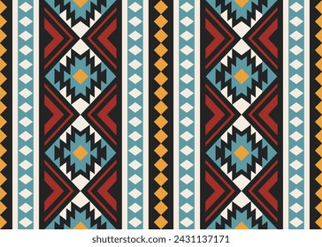 Aztec tribal geometric ethnic seamless pattern. Vintage Native American African Mexican. Ethnic oriental vector background. Traditional ornament. Design textile, fabric, clothing, curtain, wrapping.