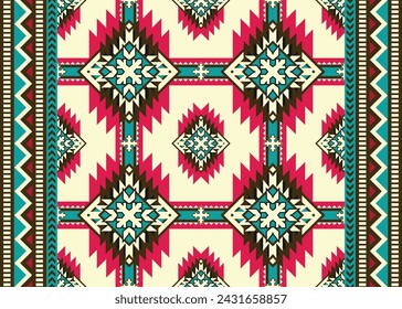 Aztec tribal geometric ethnic seamless pattern. Vintage Native American African Mexican. Ethnic oriental vector background. Traditional ornament. Design textile, fabric, clothing, curtain, wrapping.